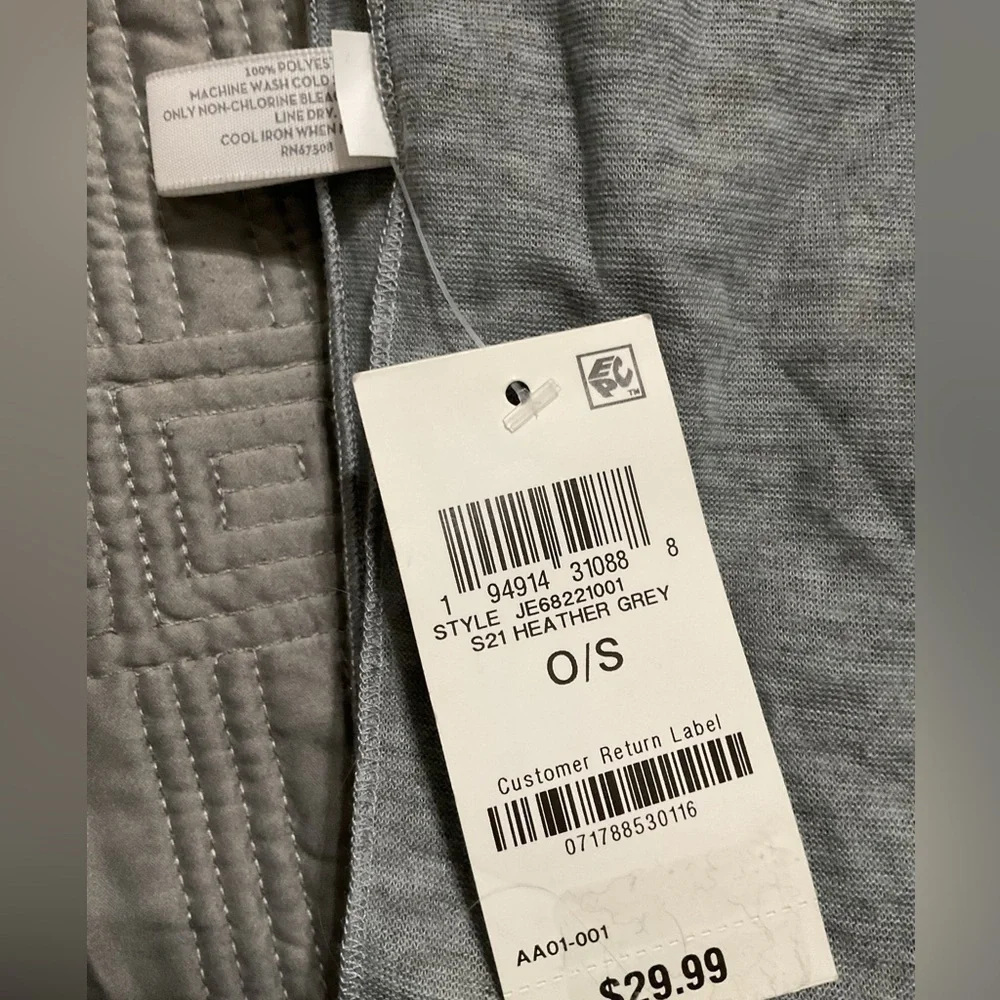 Jenni Women's Heather Gray or Blue On Repeat Jersey Wrap Scarf Size One Size NWT